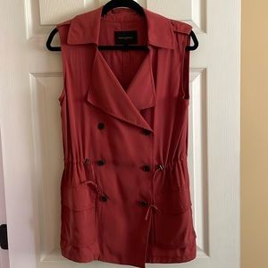 Banana Republic Factory Sleeveless Trench Vest in Rust